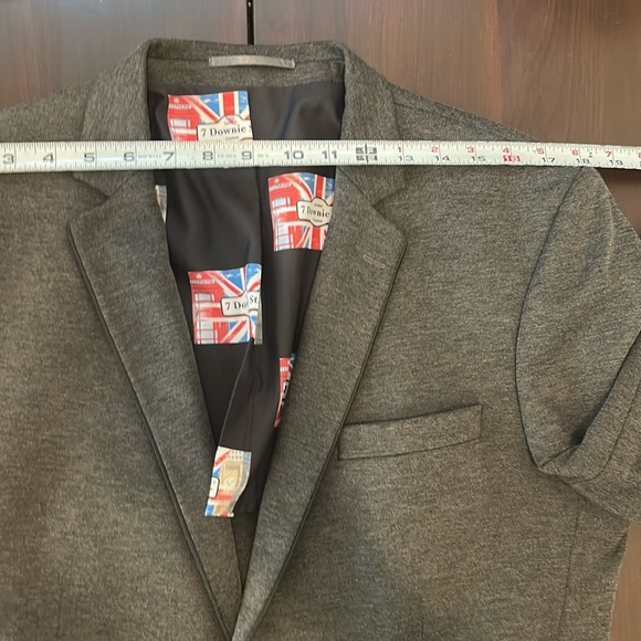 7 Downie St. Men’s Knit Jersey Stretch Gray Blazer Casual Sport Size am - Picture 14 of 17